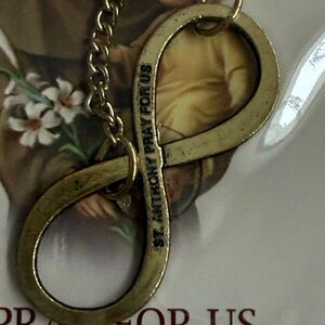 St. Anthony Gold color Infinity Pendant Necklace